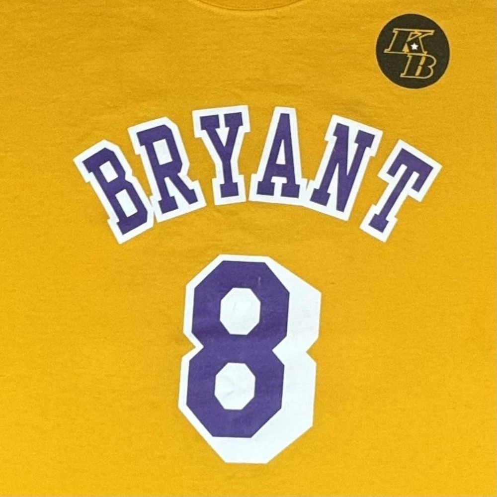 Los Angeles Lakers Shirt Mens XL Yellow Kobe Bryant #8 #24 Gildan 1/31/2020 NBA - Picture 2 of 11